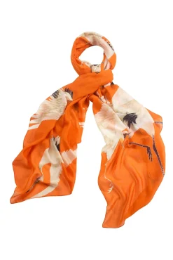 One Hundred Stars Stork Orange Scarf| Scarves