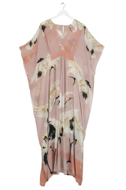 One Hundred Stars Stork Pink Margeux Kaftan|Women Dresses