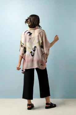 One Hundred Stars Stork Pink Tunic Top|Women Tops