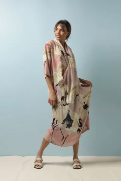 One Hundred Stars Stork Plaster Pink Rachel Dress|Women Dresses