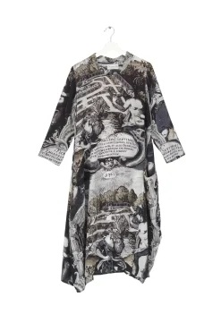 One Hundred Stars Sunburst Grey Asymmetric Dress|Women Dresses