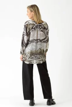 One Hundred Stars Sunburst Grey Darcy Shirt|Women Tops