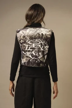 One Hundred Stars Sunburst Grey Gilet|Women Gilets