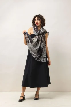 One Hundred Stars Sunburst Grey Scarf| Scarves