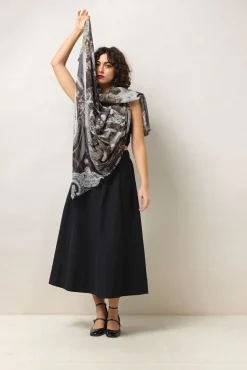 One Hundred Stars Sunburst Grey Scarf| Scarves