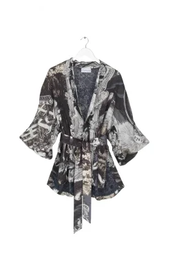 One Hundred Stars Sunburst Grey Wrap Jacket|Women Wrap Jackets