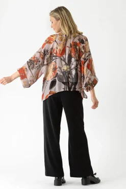 One Hundred Stars Tulip Red Kimono|Women Short Kimonos