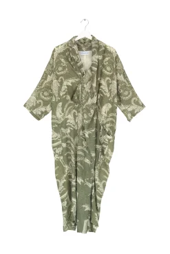 One Hundred Stars Vintage Damask Sage Rachel Dress|Women Dresses