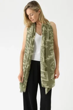 One Hundred Stars Vintage Damask Sage Scarf| Scarves